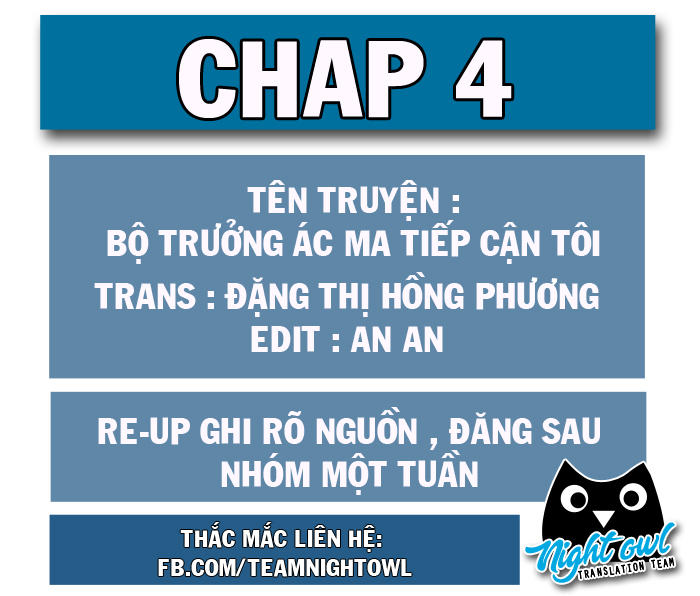Bộ Trưởng Ác Ma Tiếp Cận Tôi Chapter 4 - Trang 0