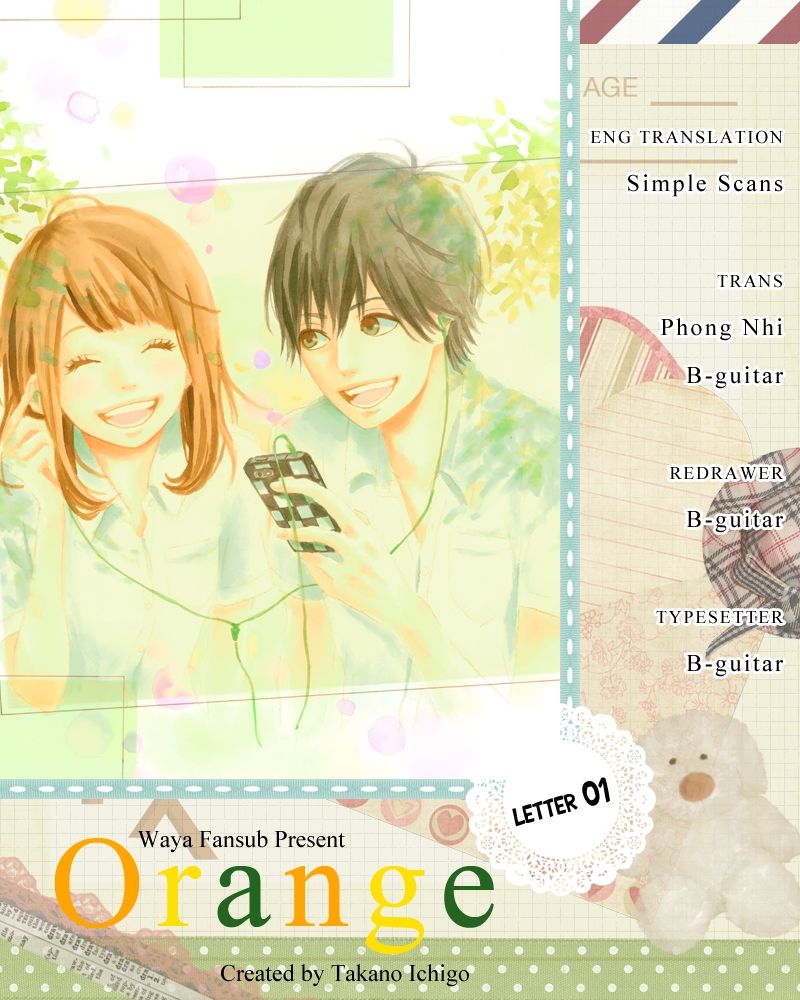 Orange Chapter 1 - Trang 0