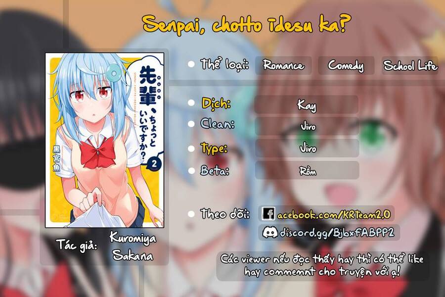 Senpai, Chotto Īdesu Ka? Chapter 8 - Trang 0