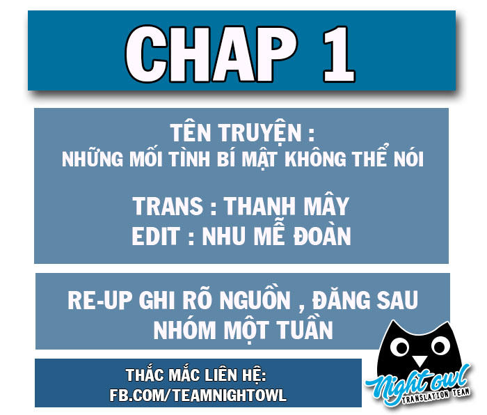 Những Mối Tình Bí Mật Không Thể Nói Chapter 1 - Trang 0