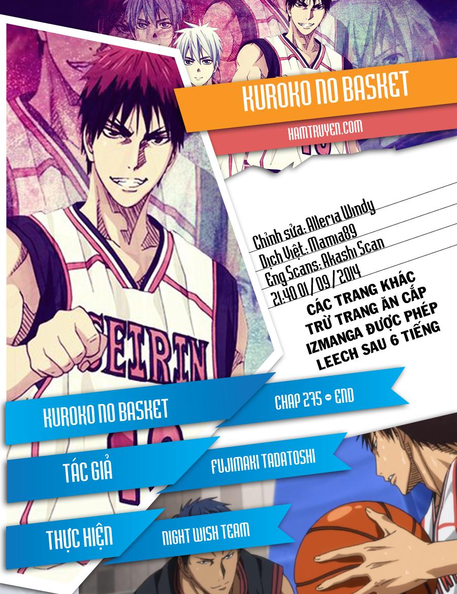 Kuroko No Basuke Chapter 275 - Trang 0